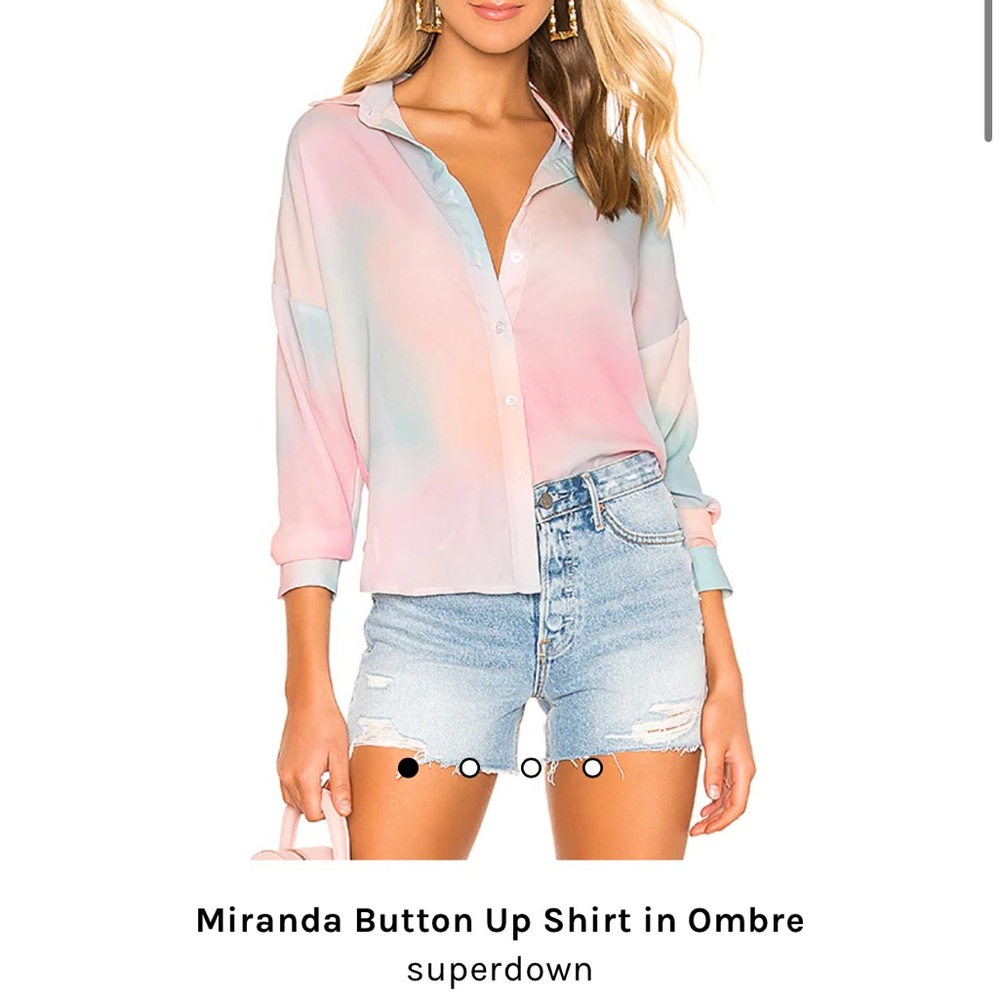 Superdown Miranda pastel button up shirt